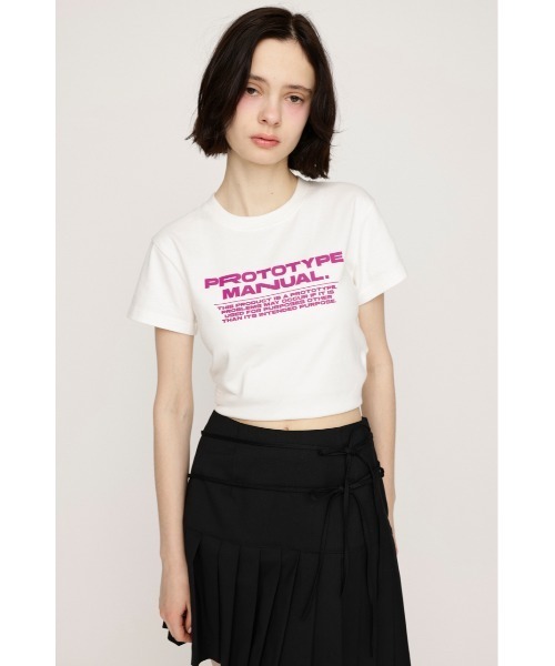 SLY（スライ）の「COMPACT LOGO T/SH コンパクト ロゴ Tシャツ 夏服（Tシャツ/カットソー・レディース・ブラック/ダークパープル/ホワイト/ライトブラック/ピンク・FREE）」の6枚目の写真