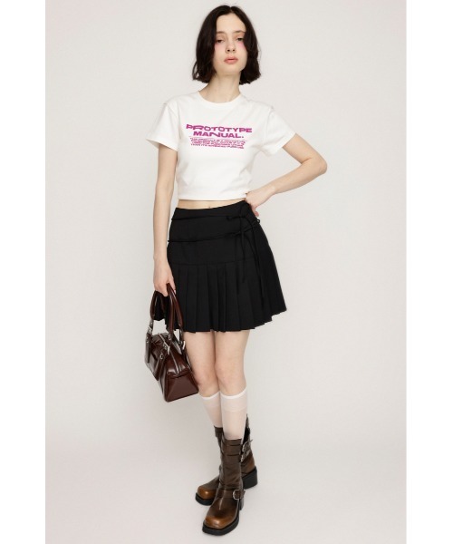 SLY（スライ）の「COMPACT LOGO T/SH コンパクト ロゴ Tシャツ 夏服（Tシャツ/カットソー・レディース・ブラック/ダークパープル/ホワイト/ライトブラック/ピンク・FREE）」の7枚目の写真