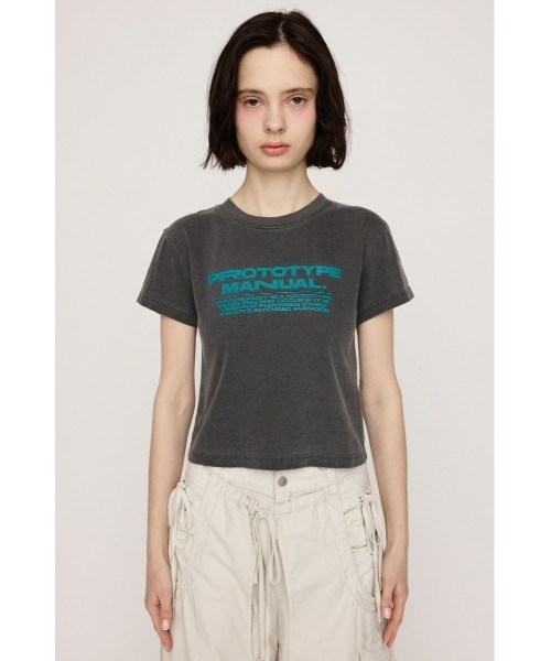 SLY（スライ）の「COMPACT LOGO T/SH コンパクト ロゴ Tシャツ 夏服（Tシャツ/カットソー・レディース・ブラック/ダークパープル/ホワイト/ライトブラック/ピンク・FREE）」の16枚目の写真