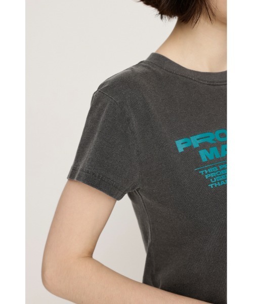 SLY（スライ）の「COMPACT LOGO T/SH コンパクト ロゴ Tシャツ 夏服（Tシャツ/カットソー・レディース・ブラック/ダークパープル/ホワイト/ライトブラック/ピンク・FREE）」の19枚目の写真