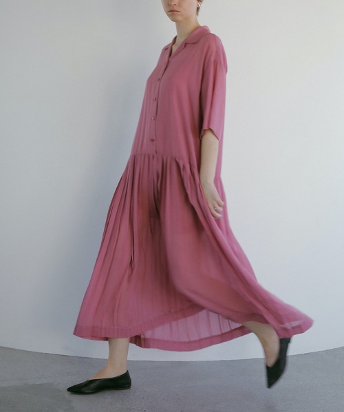 セール】SHEER PLEATS ONE PIECE（ワンピース）｜MANOF（マノフ）の