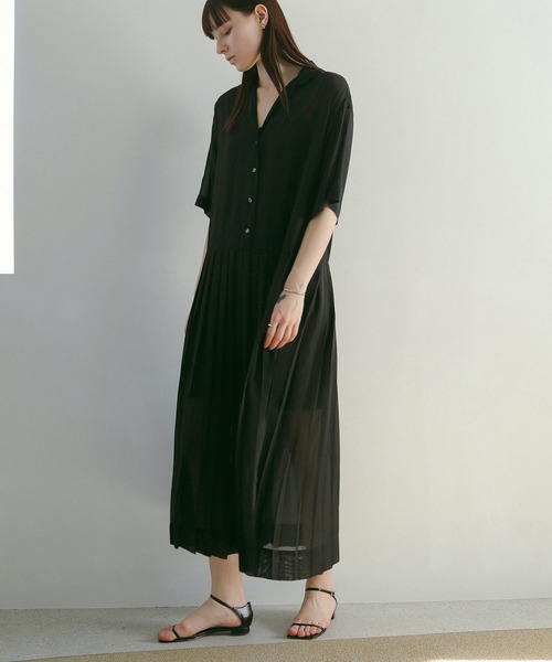 セール】SHEER PLEATS ONE PIECE（ワンピース）｜MANOF（マノフ）の