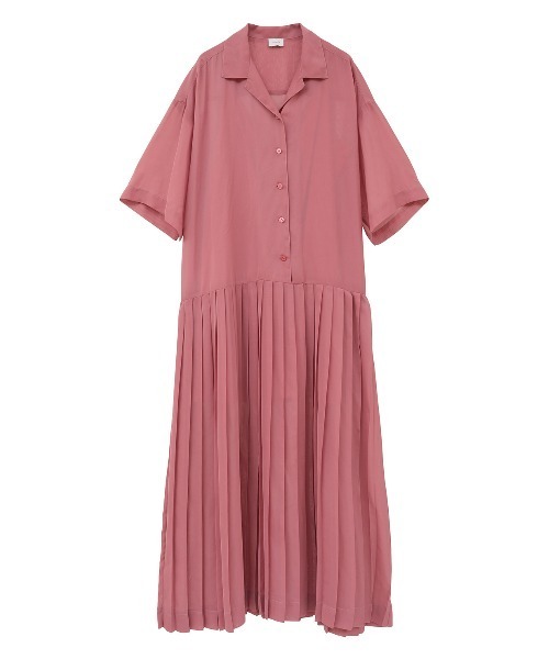 MANOF(マノフ)の「SHEER PLEATS ONE PIECE(ワンピース・レディース・ブラック/ピンク・S/M)」の20枚目の写真