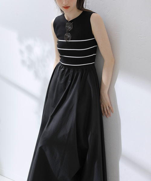 La TOTALITE(ラトータリテ)の「【洗える】2WAYドッキングワンピース(ワンピース・レディース・ブラック系その他/キャメル・38/36)」の2枚目の写真