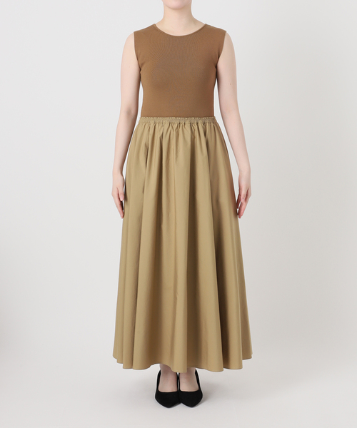 La TOTALITE(ラトータリテ)の「【洗える】2WAYドッキングワンピース(ワンピース・レディース・ブラック系その他/キャメル・38/36)」の8枚目の写真