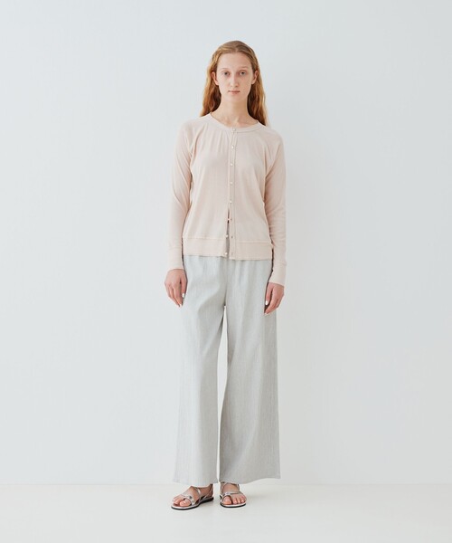 ガーゼフライス クルーネックカーディガン（カーディガン/ボレロ