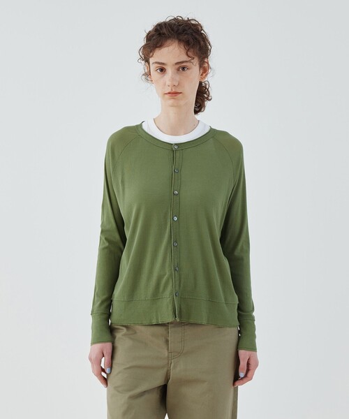 ガーゼフライス クルーネックカーディガン（カーディガン/ボレロ