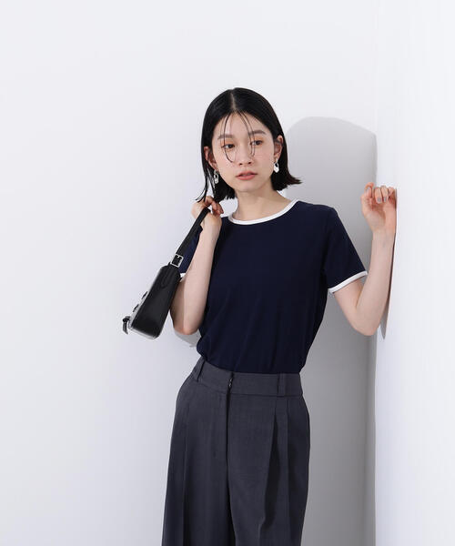 N.（N. Natural Beauty Basic）（エヌエヌナチュラルビューティーベーシック）の「バイカラーコンパクトＴシャツ（Tシャツ/カットソー・レディース・ブルー系その他/ブルー系その他2・MEDIUM）」の3枚目の写真