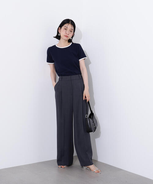 N.（N. Natural Beauty Basic）（エヌエヌナチュラルビューティーベーシック）の「バイカラーコンパクトＴシャツ（Tシャツ/カットソー・レディース・ブルー系その他/ブルー系その他2・MEDIUM）」の4枚目の写真
