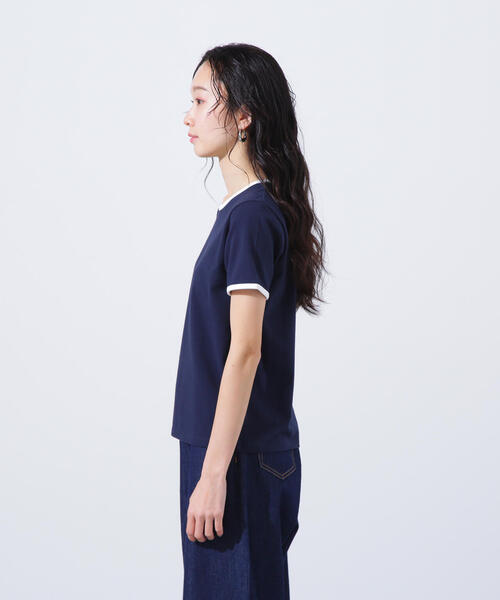 N.（N. Natural Beauty Basic）（エヌエヌナチュラルビューティーベーシック）の「バイカラーコンパクトＴシャツ（Tシャツ/カットソー・レディース・ブルー系その他/ブルー系その他2・MEDIUM）」の6枚目の写真