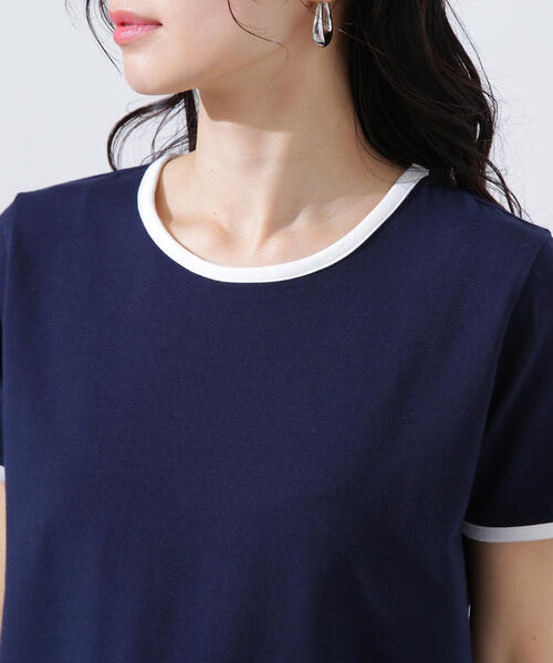 N.（N. Natural Beauty Basic）（エヌエヌナチュラルビューティーベーシック）の「バイカラーコンパクトＴシャツ（Tシャツ/カットソー・レディース・ブルー系その他/ブルー系その他2・MEDIUM）」の8枚目の写真