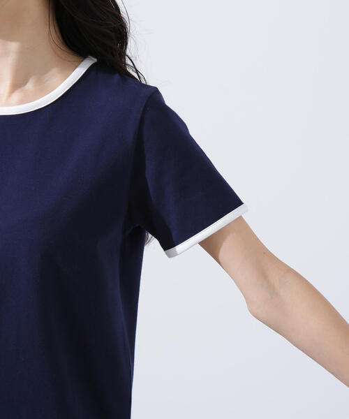 N.（N. Natural Beauty Basic）（エヌエヌナチュラルビューティーベーシック）の「バイカラーコンパクトＴシャツ（Tシャツ/カットソー・レディース・ブルー系その他/ブルー系その他2・MEDIUM）」の9枚目の写真
