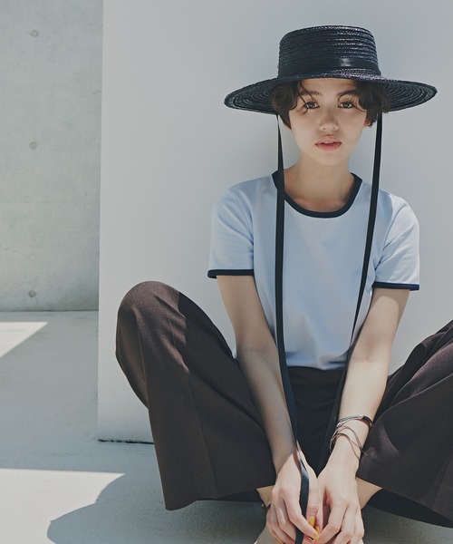 N.（N. Natural Beauty Basic）（エヌエヌナチュラルビューティーベーシック）の「バイカラーコンパクトＴシャツ（Tシャツ/カットソー・レディース・ブルー系その他/ブルー系その他2・MEDIUM）」の2枚目の写真