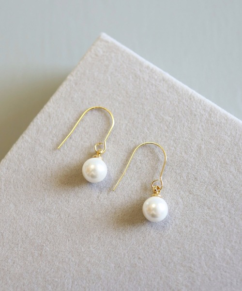 CERCA(チェルカ)の「KAM.accessory/サージカルステンレス316L/金属アレルギー対応/一粒パールピアス(ピアス(両耳用)・レディース・ゴールド系1/ゴールド系2/シルバー系2/シルバー系1・FREE)」の6枚目の写真
