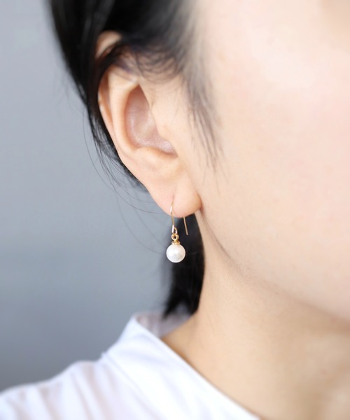 CERCA(チェルカ)の「KAM.accessory/サージカルステンレス316L/金属アレルギー対応/一粒パールピアス(ピアス(両耳用)・レディース・ゴールド系1/ゴールド系2/シルバー系2/シルバー系1・FREE)」の8枚目の写真