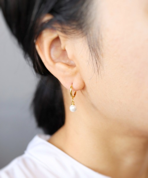 CERCA(チェルカ)の「KAM.accessory/サージカルステンレス316L/金属アレルギー対応/一粒パールピアス(ピアス(両耳用)・レディース・ゴールド系1/ゴールド系2/シルバー系2/シルバー系1・FREE)」の9枚目の写真