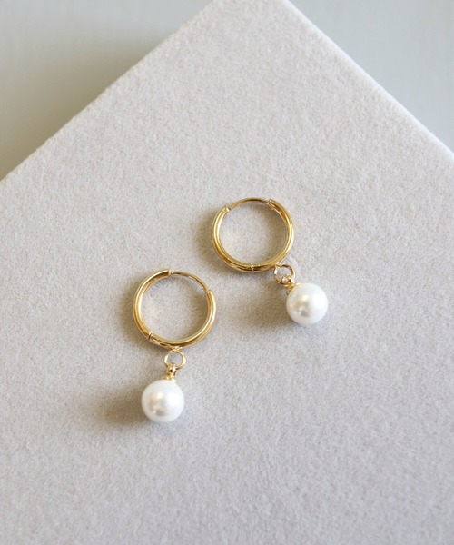 CERCA(チェルカ)の「KAM.accessory/サージカルステンレス316L/金属アレルギー対応/一粒パールピアス(ピアス(両耳用)・レディース・ゴールド系1/ゴールド系2/シルバー系2/シルバー系1・FREE)」の12枚目の写真