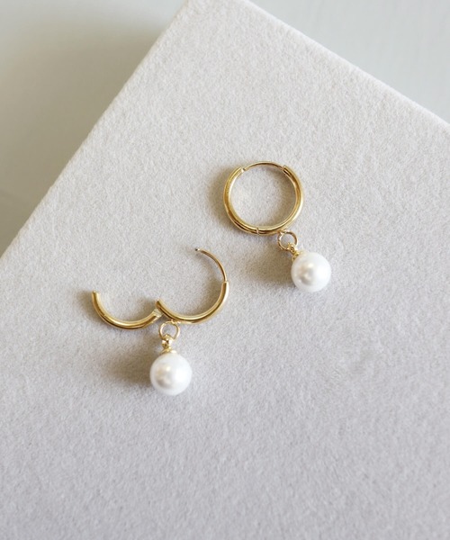CERCA(チェルカ)の「KAM.accessory/サージカルステンレス316L/金属アレルギー対応/一粒パールピアス(ピアス(両耳用)・レディース・ゴールド系1/ゴールド系2/シルバー系2/シルバー系1・FREE)」の13枚目の写真
