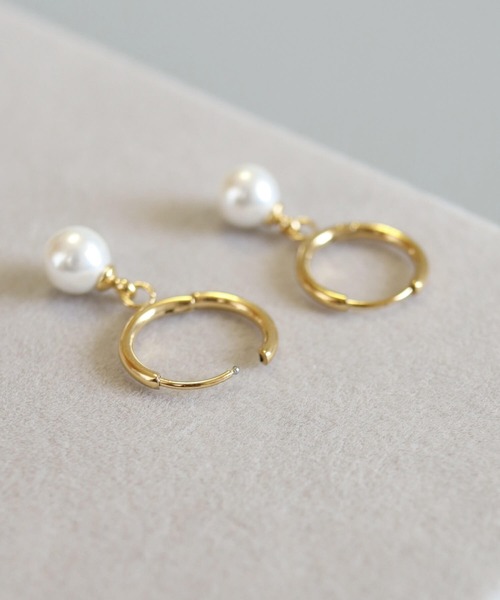 CERCA(チェルカ)の「KAM.accessory/サージカルステンレス316L/金属アレルギー対応/一粒パールピアス(ピアス(両耳用)・レディース・ゴールド系1/ゴールド系2/シルバー系2/シルバー系1・FREE)」の14枚目の写真