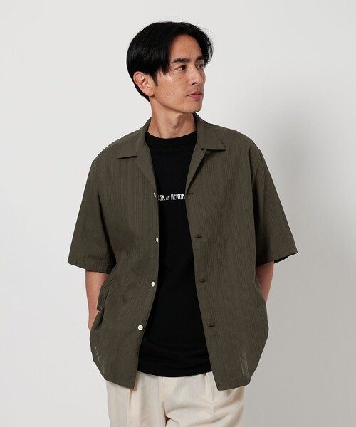 United Arrows サテン オープンカラー シャツブラウス UNITED ARROWS｜サテン オープンカラー シャツブラウス