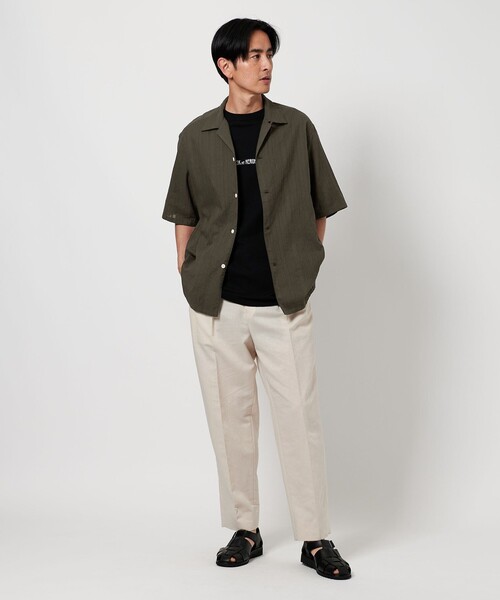 BEAUTY&YOUTH UNITED ARROWS(ビューティーアンドユースユナイテッドアローズ)の「チェーン ドビー オープンカラー グランデ シャツ(シャツ/ブラウス・メンズ・オリーブ/ブラック・L/M/S/XL)」の5枚目の写真