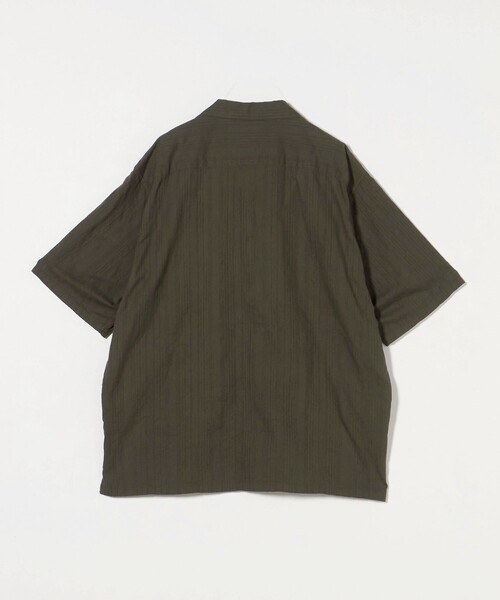 シャツ+ブラウス(長袖+七分) BEAUTY&amp;YOUTH UNITED ARROWS - MYNE SHEER SHIRT/BLACK Loose silhouette Regular collar shirt /Half Sleeve/setup