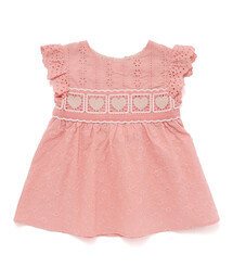 SLAP SLIP | 袖レースクロシェ編みドッキングチュニック(80~130cm)(シャツ/ブラウス)