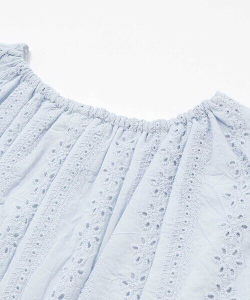SLAP SLIP（スラップスリップ）の「袖レースクロシェ編みドッキングチュニック(80~130cm)（シャツ/ブラウス・キッズ・ピンク/ブルー・90cm/100cm/130cm/120cm/110cm/80ｃｍ）」の15枚目の写真