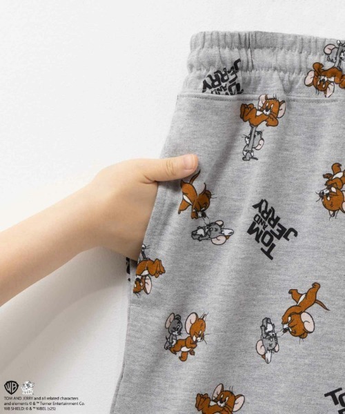 Tom&Jerry(トムアンドジェリー)の「キャラクター総柄ハーフパンツ(その他パンツ・メンズ・ブラック/杢グレー/オートミール・M/L/XL)」の9枚目の写真