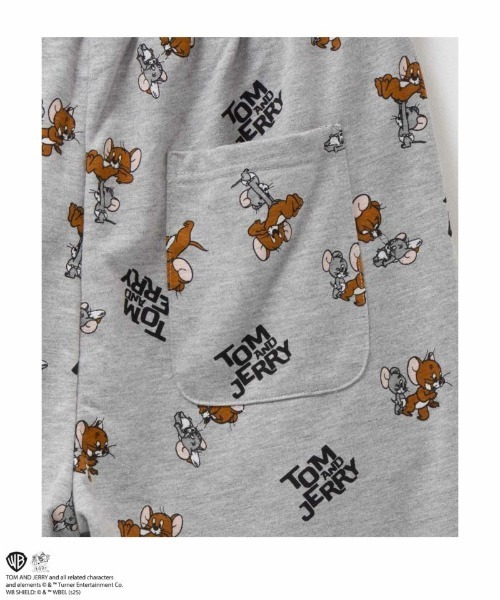 Tom&Jerry(トムアンドジェリー)の「キャラクター総柄ハーフパンツ(その他パンツ・メンズ・ブラック/杢グレー/オートミール・M/L/XL)」の8枚目の写真