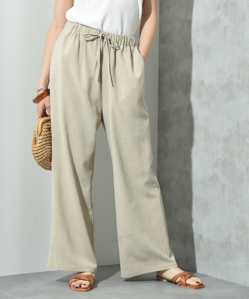 INTERPLANET(インタープラネット)の「リラックスドロストイージーパンツ(その他パンツ・レディース・ネイビー/ブラウン/ベージュ/ブルー・マルチサイズ)」の3枚目の写真