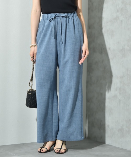 INTERPLANET(インタープラネット)の「リラックスドロストイージーパンツ(その他パンツ・レディース・ネイビー/ブラウン/ベージュ/ブルー・マルチサイズ)」の4枚目の写真