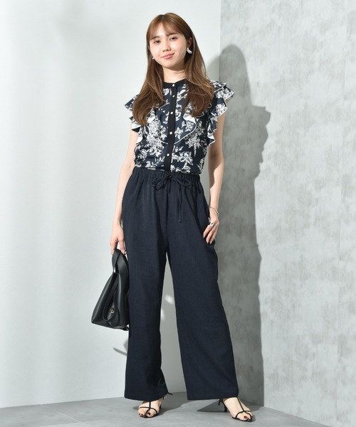 INTERPLANET(インタープラネット)の「リラックスドロストイージーパンツ(その他パンツ・レディース・ネイビー/ブラウン/ベージュ/ブルー・マルチサイズ)」の5枚目の写真