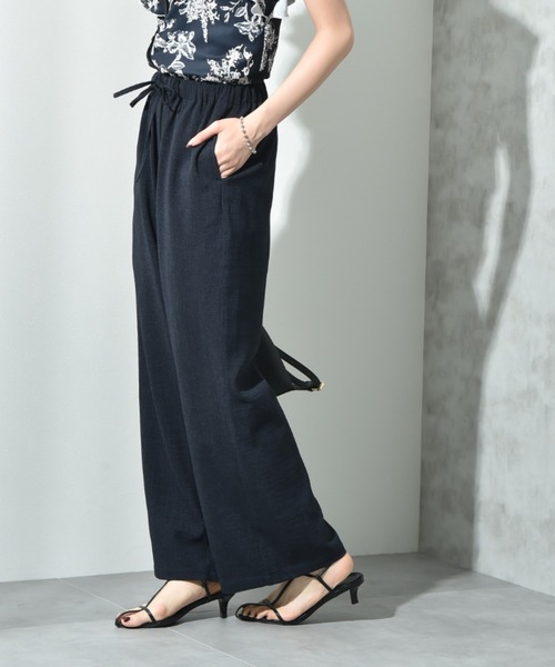 INTERPLANET(インタープラネット)の「リラックスドロストイージーパンツ(その他パンツ・レディース・ネイビー/ブラウン/ベージュ/ブルー・マルチサイズ)」の6枚目の写真