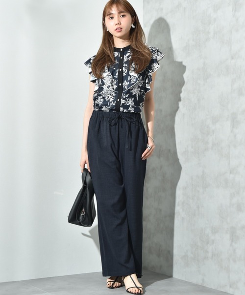 INTERPLANET(インタープラネット)の「リラックスドロストイージーパンツ(その他パンツ・レディース・ネイビー/ブラウン/ベージュ/ブルー・マルチサイズ)」の9枚目の写真