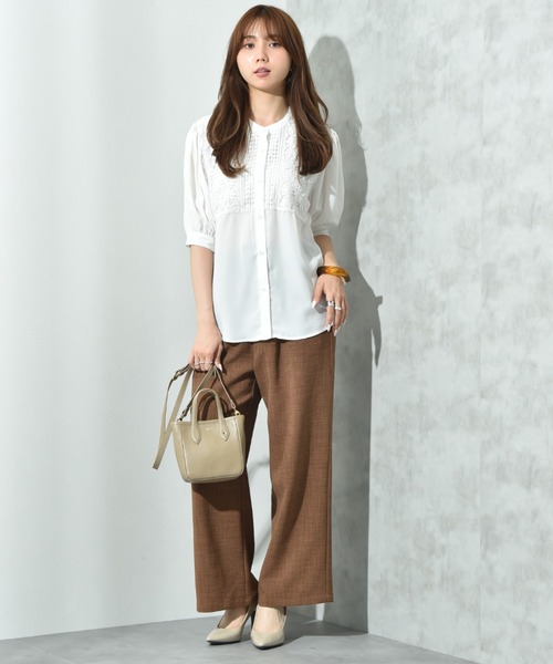 INTERPLANET(インタープラネット)の「リラックスドロストイージーパンツ(その他パンツ・レディース・ネイビー/ブラウン/ベージュ/ブルー・マルチサイズ)」の14枚目の写真