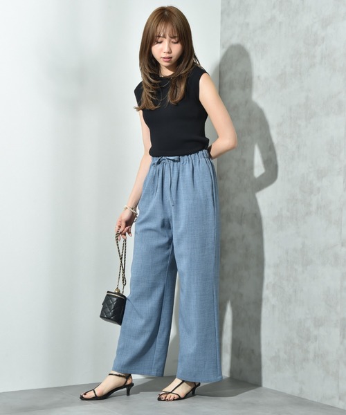 INTERPLANET(インタープラネット)の「リラックスドロストイージーパンツ(その他パンツ・レディース・ネイビー/ブラウン/ベージュ/ブルー・マルチサイズ)」の22枚目の写真