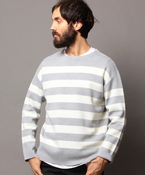 BEAUTY&YOUTH UNITED ARROWS（ビューティーアンドユースユナイテッドアローズ）の「BY ミラノリブ クルーネック ニット◆（ニット/セーター・メンズ・その他1/その他2/ネイビー/ホワイト・X-LARGE/MEDIUM/SMALL/LARGE）」の3枚目の写真