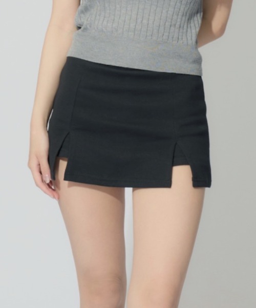 ALLuRing ChaRm(アリュリングチャーム)の「Sweat Mini Skirt Pants / スウェットミニスカートパンツ キュロット(スカート・レディース・グレー/ブラック・FREE)」の22枚目の写真