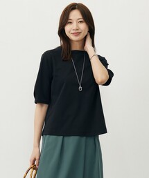 J.PRESS（ジェイプレス）の「【洗える・抗菌防臭・接触冷感・吸水速乾】ドライポンチ モックネック カットソー（Tシャツ/カットソー）」