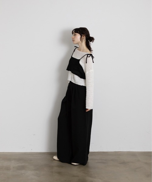 Lunea（ルネア）の「ぽこぽこオーバーニットトップス（ニット/セーター・レディース・ブラック/アイボリー/グレー/ホワイト・FREE）」の9枚目の写真