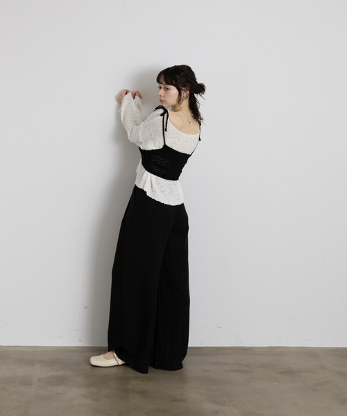 Lunea（ルネア）の「ぽこぽこオーバーニットトップス（ニット/セーター・レディース・ブラック/アイボリー/グレー/ホワイト・FREE）」の10枚目の写真