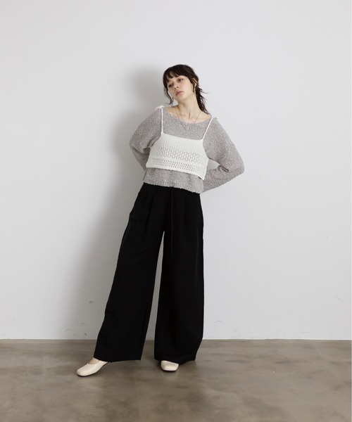Lunea（ルネア）の「ぽこぽこオーバーニットトップス（ニット/セーター・レディース・ブラック/アイボリー/グレー/ホワイト・FREE）」の17枚目の写真