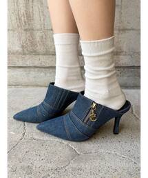 EVRIS | Eチャームポインテッドトゥミュール(サンダル)