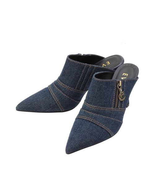 EVRIS（エヴリス）の「Eチャームポインテッドトゥミュール（サンダル・レディース・ブラック/インディゴブルー・SMALL/MEDIUM/LARGE）」の18枚目の写真