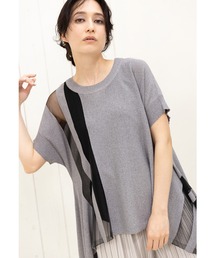 OSMOSIS - 新品 オズモーシス フロントクロスニット プルオーバー ロング ニット セール】サイドドレープニットプルオーバー（ニット/セーター