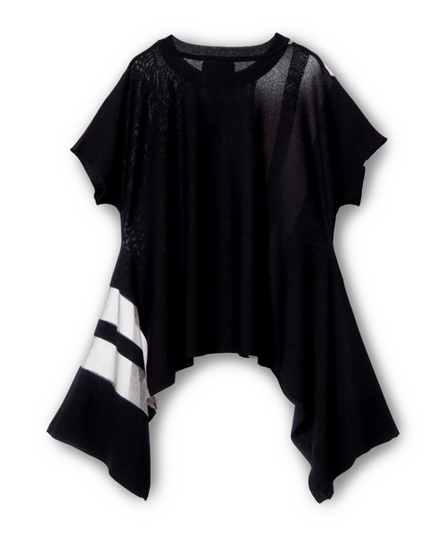 OSMOSIS（オズモーシス）の「サイドドレープニットプルオーバー（ニット/セーター・レディース・ブラック/アッシュグレー/ブルー・ONE SIZE）」の21枚目の写真