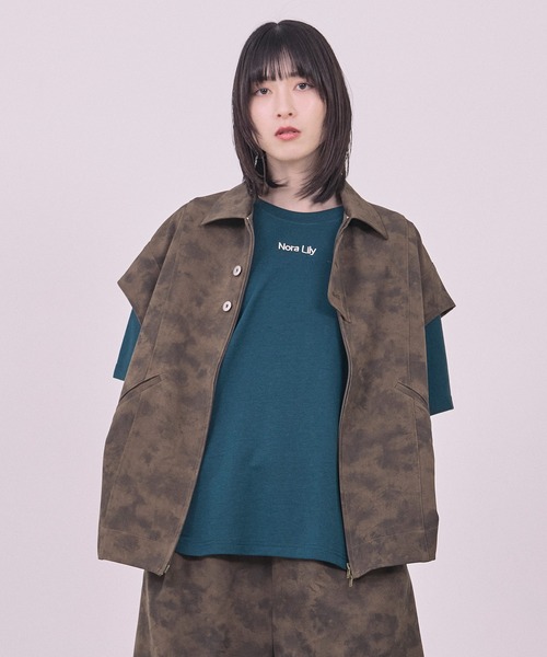 Nora Lily(ノラリリー)の「【Nora Lily】Utility Chic Box S/S Jacket(その他アウター・メンズ・ホワイト/ブラック/カーキ・FREE)」の10枚目の写真