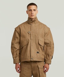 G-STAR（ジースター）の「UTILITY BIKER JACKET/バイカーデザインオーバーサイズジップアップデニムジャケット/袖取り外し可能（デニムジャケット）」