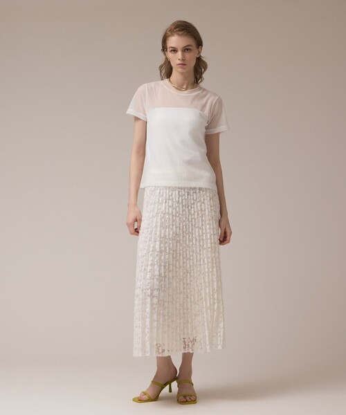 Diagram(ダイアグラム)の「シアーカットトップ(Tシャツ/カットソー・レディース・ホワイト/ブラック/ブルー・36)」の7枚目の写真